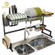 201Stainless Steel Over Sink Dish Drying Rack Dish Drainer for Kitchen Sink Utensil Organizer