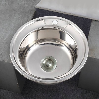 KITSINK Farmhouse 201 Round  Single Bowl Stretching Kitchen Sink With Drainer